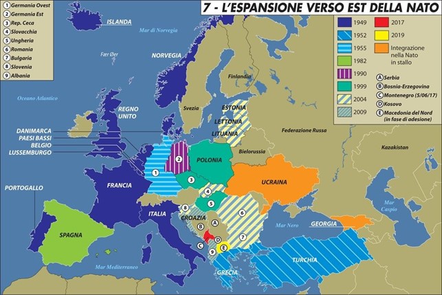 Carta Espansione a est della NATO